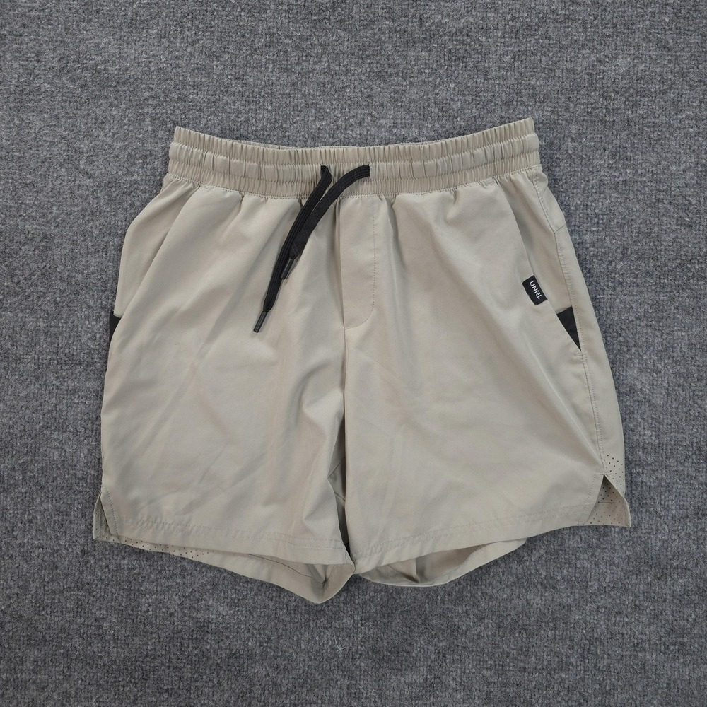UNRL Shorts Mens Small Beige Stride Performance Running Gym Training Athletic